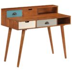 Bureau 110x50x90 cm Bois d'acacia solide – Image 3