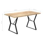 Table à manger 140x80x76 cm Bois de manguier massif – Image 5