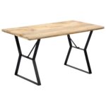 Table à manger 140x80x76 cm Bois de manguier massif – Image 7