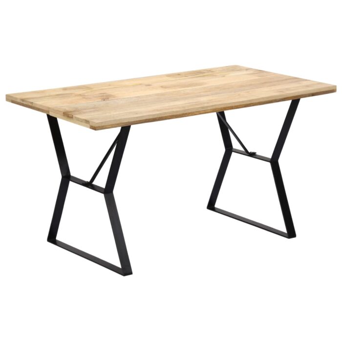 Table à manger 140x80x76 cm Bois de manguier massif – Image 7
