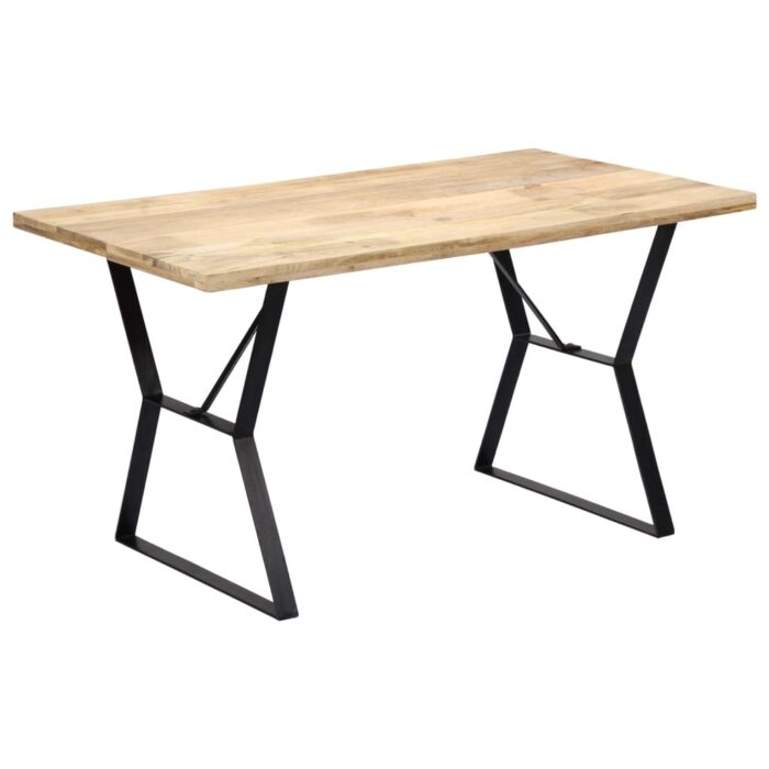 Table à manger 140x80x76 cm Bois de manguier massif – Image 8