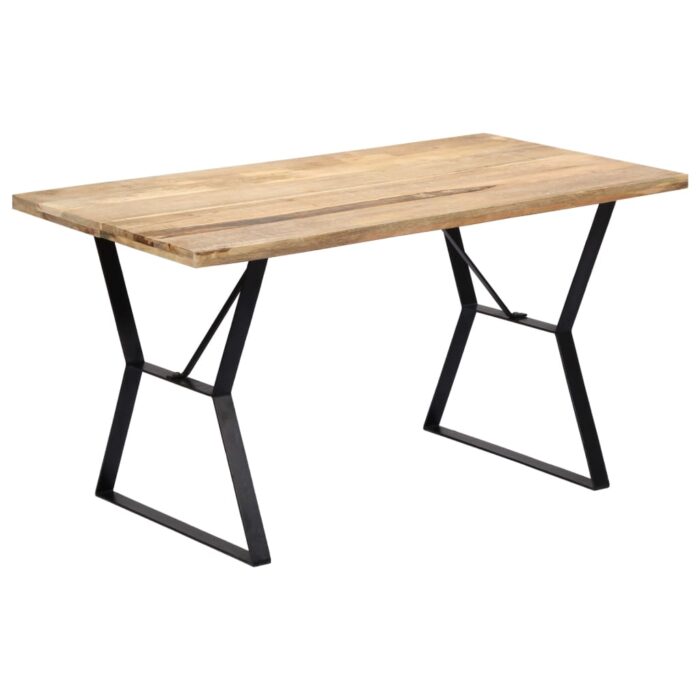 Table à manger 140x80x76 cm Bois de manguier massif – Image 9