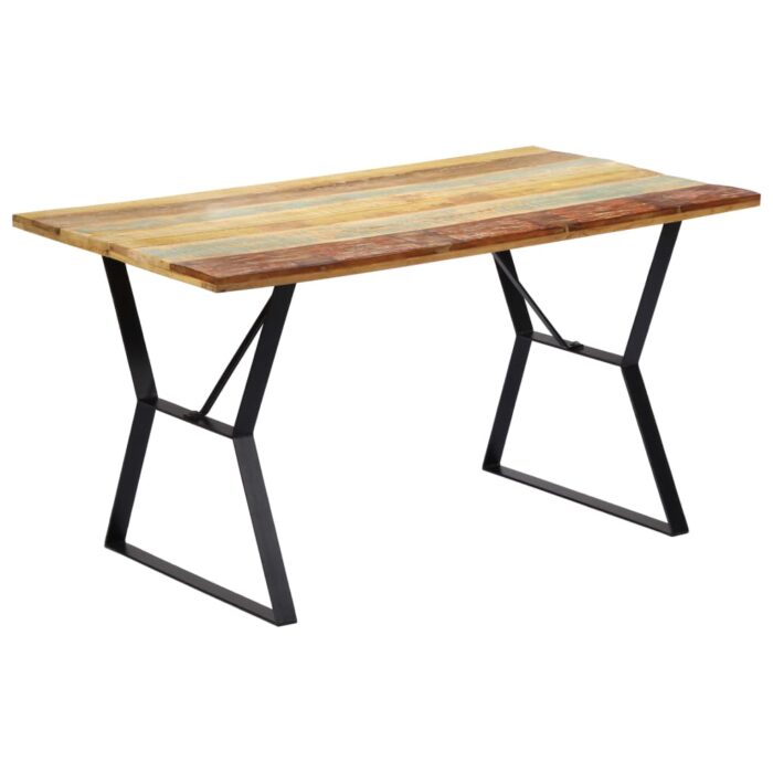 Table à manger 140x80x76 cm Bois de récupération massif – Image 1