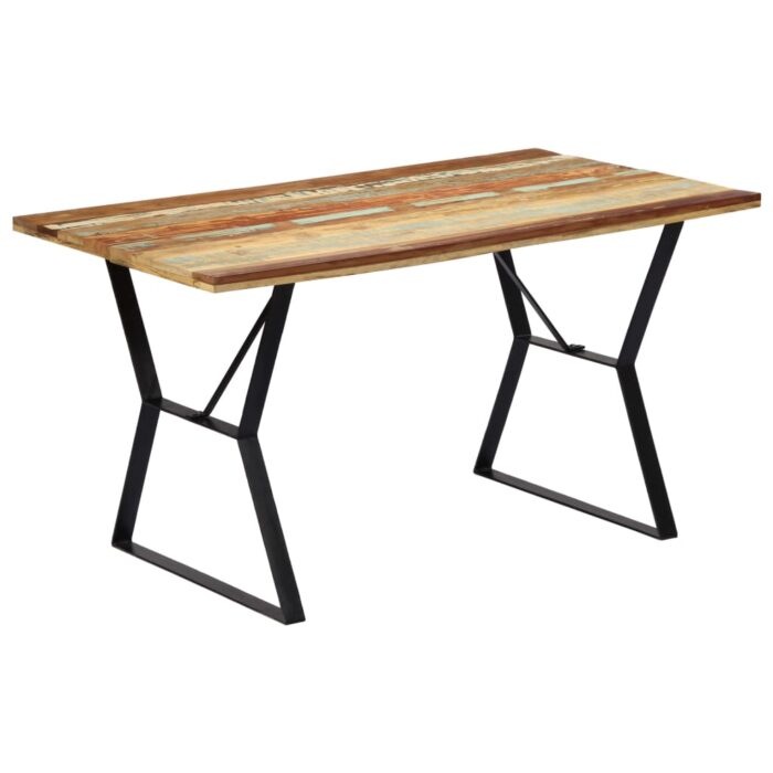 Table à manger 140x80x76 cm Bois de récupération massif – Image 10
