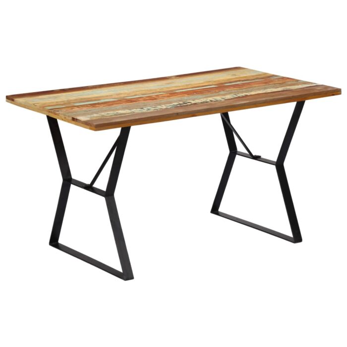 Table à manger 140x80x76 cm Bois de récupération massif – Image 11