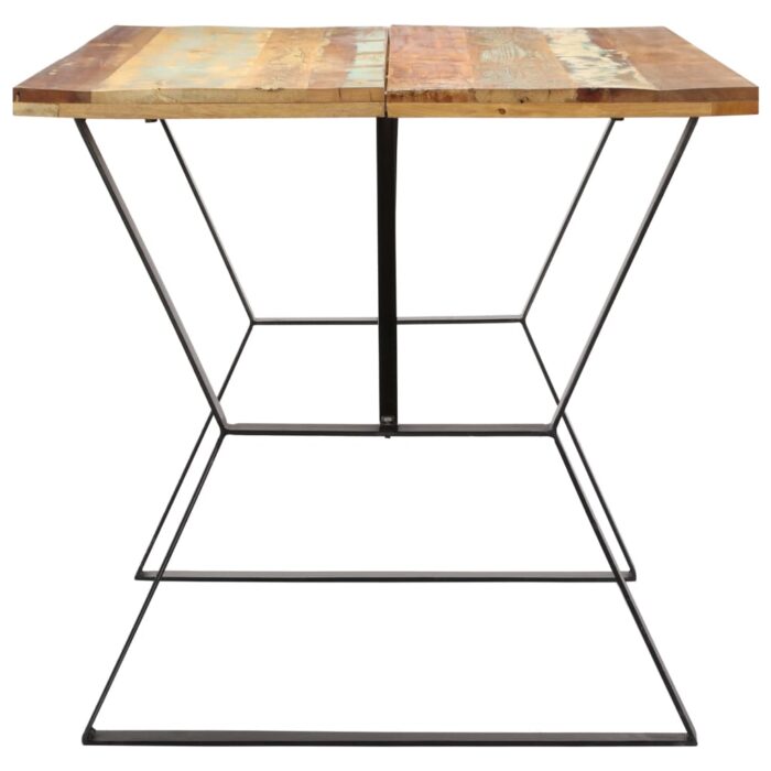 Table à manger 140x80x76 cm Bois de récupération massif – Image 2
