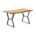 Table à manger 140x80x76 cm Bois de récupération massif – Image 6