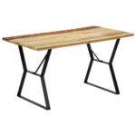 Table à manger 140x80x76 cm Bois de récupération massif – Image 7
