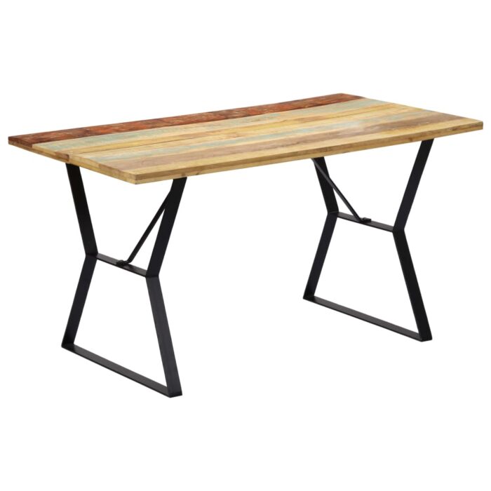 Table à manger 140x80x76 cm Bois de récupération massif – Image 7