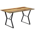 Table à manger 140x80x76 cm Bois de récupération massif – Image 9