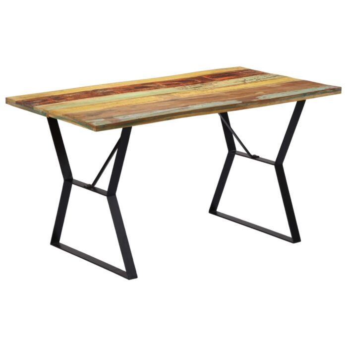 Table à manger 140x80x76 cm Bois de récupération massif – Image 9