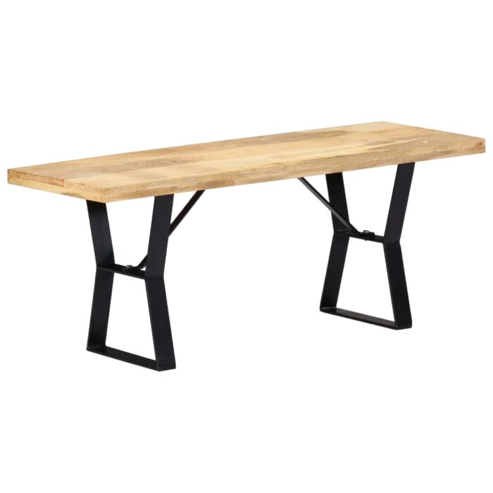 Banc 110 cm Bois de manguier massif – Image 11