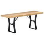 Banc 110 cm Bois de manguier massif – Image 8