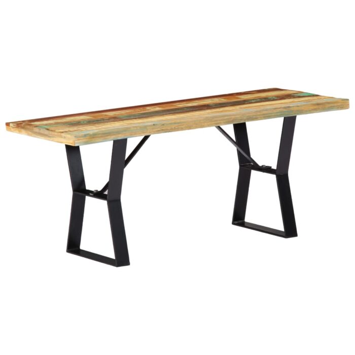 Banc 110 cm Bois de récupération massif – Image 10