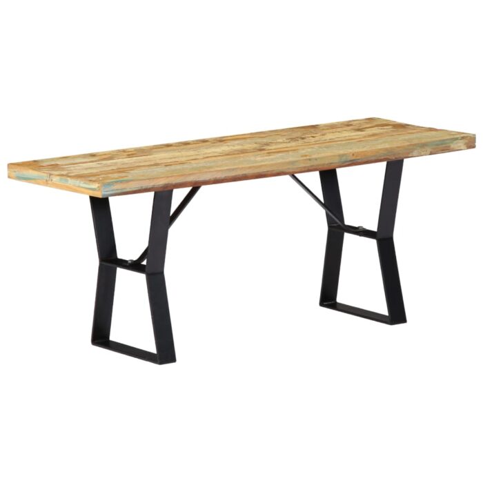 Banc 110 cm Bois de récupération massif – Image 8