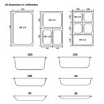Couvercles de plateau 2 pcs GN 1/1 Acier inoxydable – Image 6