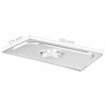Couvercles de plateau 4 pcs GN 1/3 Acier inoxydable – Image 5