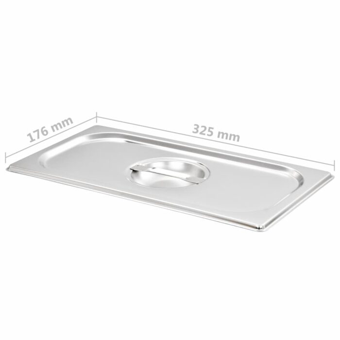 Couvercles de plateau 4 pcs GN 1/3 Acier inoxydable – Image 5