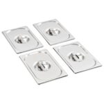 Couvercles de plateau 4 pcs GN 1/4 Acier inoxydable