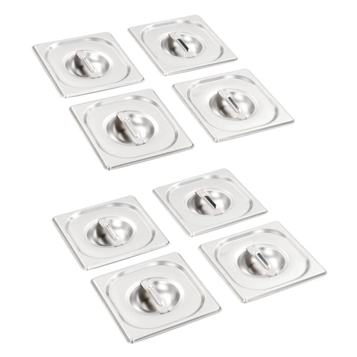 Couvercles de plateau 8 pcs GN 1/6 Acier inoxydable – Image 1
