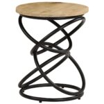 Table d'appoint Bois de manguier solide 40x50 cm – Image 11