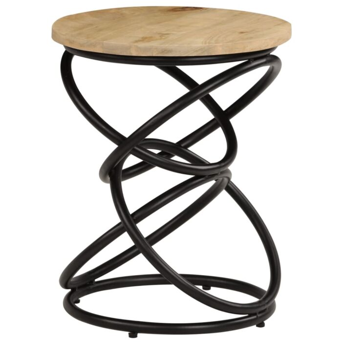 Table d'appoint Bois de manguier solide 40x50 cm – Image 12