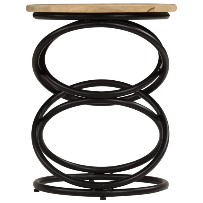 Table d'appoint Bois de manguier solide 40x50 cm – Image 2