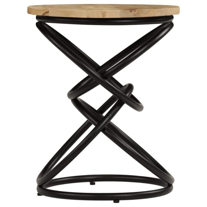 Table d'appoint Bois de manguier solide 40x50 cm – Image 3