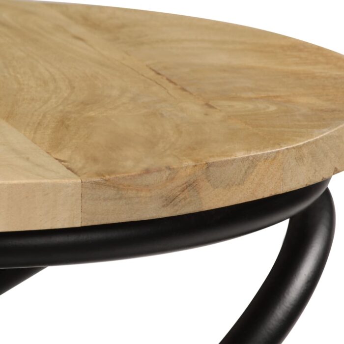 Table d'appoint Bois de manguier solide 40x50 cm – Image 5