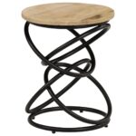 Table d'appoint Bois de manguier solide 40x50 cm – Image 8
