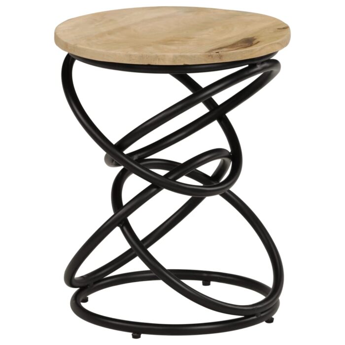 Table d'appoint Bois de manguier solide 40x50 cm – Image 8