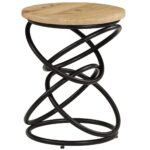 Table d'appoint Bois de manguier solide 40x50 cm – Image 9