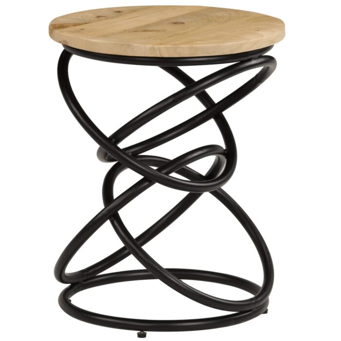 Table d'appoint Bois de manguier solide 40x50 cm – Image 9