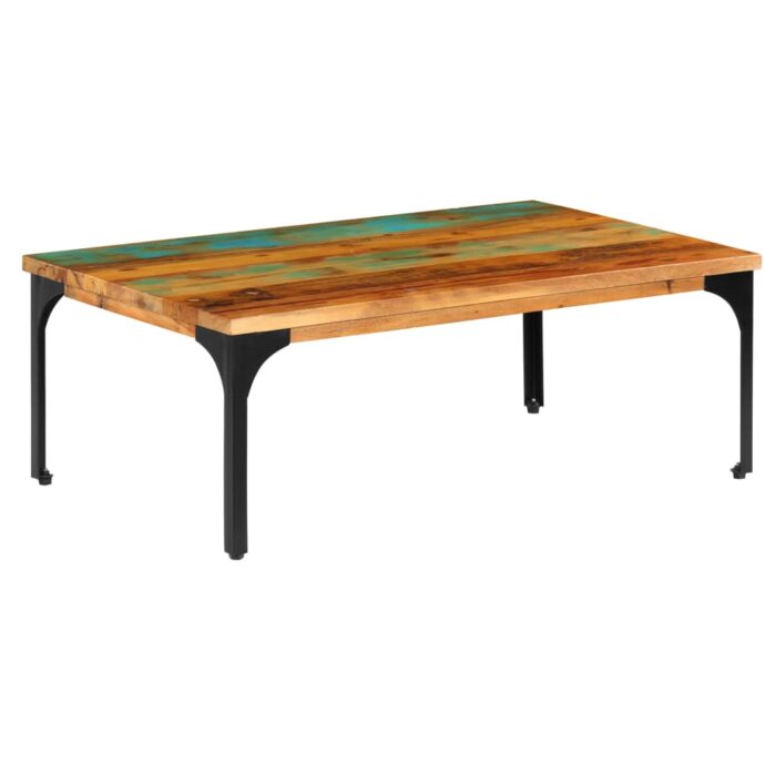 Table basse 100x60x35 cm Bois de récupération solide – Image 1