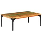 Table basse 100x60x35 cm Bois de récupération solide – Image 12