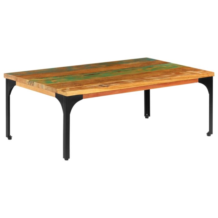 Table basse 100x60x35 cm Bois de récupération solide – Image 12
