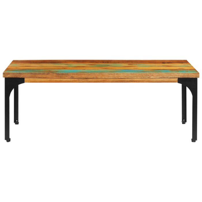 Table basse 100x60x35 cm Bois de récupération solide – Image 2
