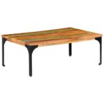 Table basse 100x60x35 cm Bois de récupération solide – Image 9