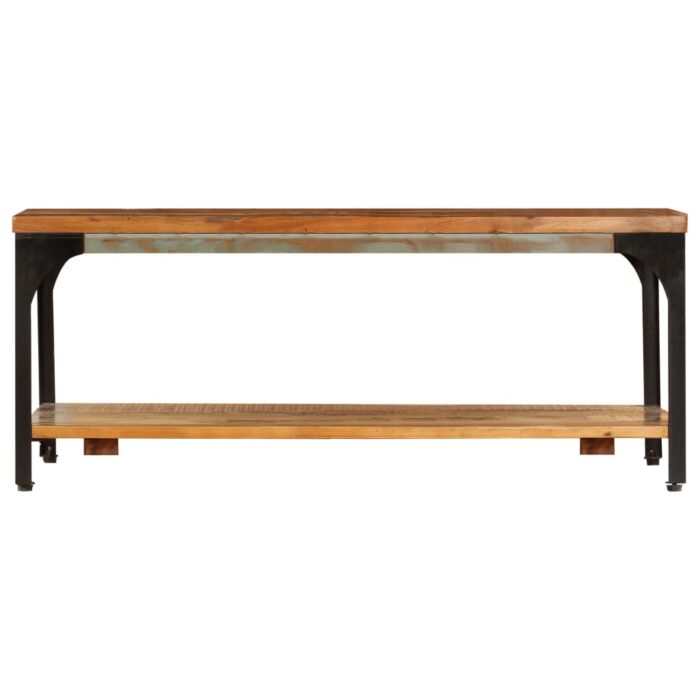 Table basse et étagère 100x60x35 cm Bois de récupération solide – Image 2