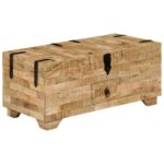 Table basse Bois de manguier massif 80x40x35 cm – Image 11