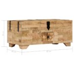 Table basse Bois de manguier massif 80x40x35 cm – Image 8