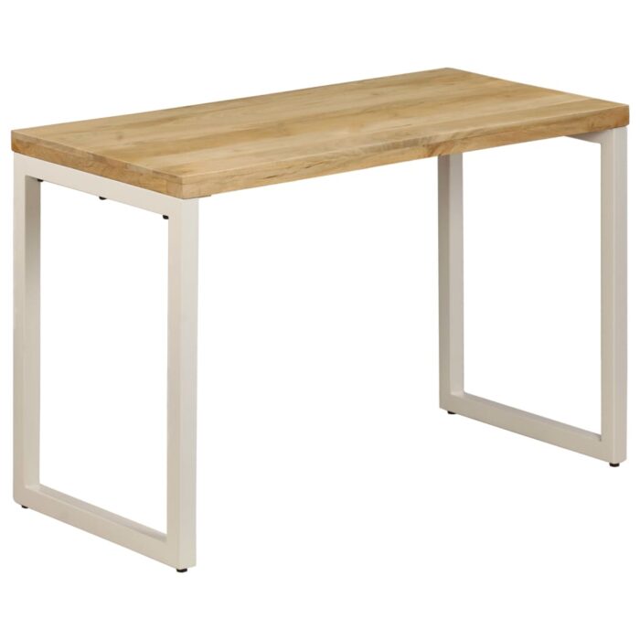 Table à manger 115x55x76 cm Bois de manguier massif et acier – Image 10