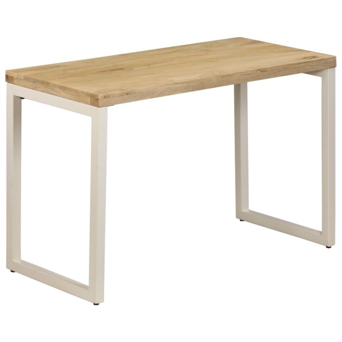 Table à manger 115x55x76 cm Bois de manguier massif et acier – Image 11