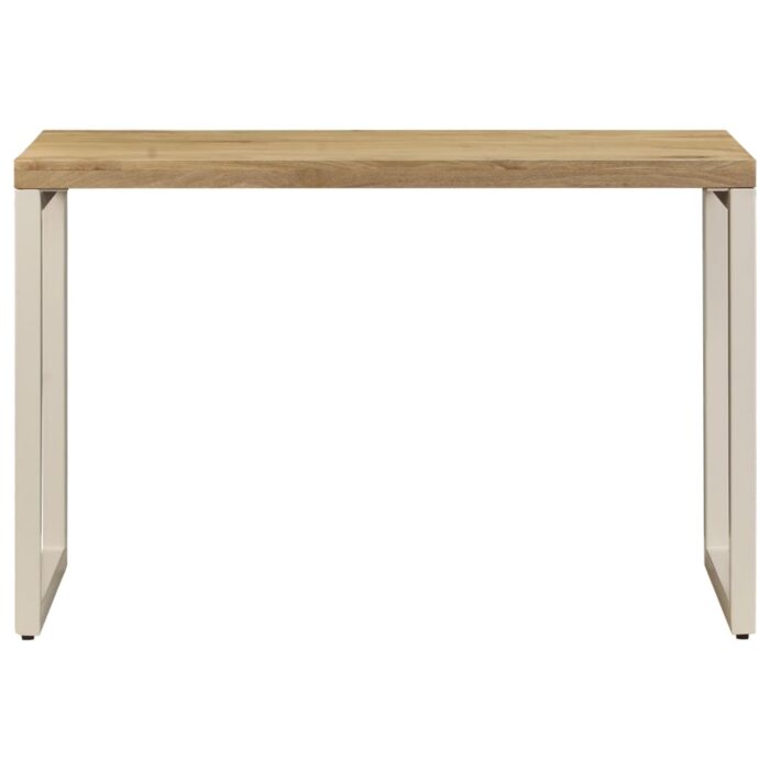 Table à manger 115x55x76 cm Bois de manguier massif et acier – Image 2