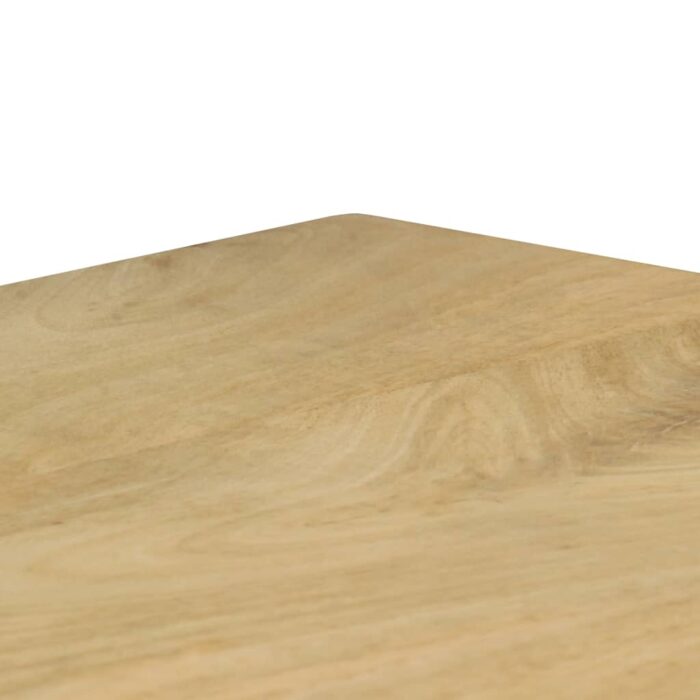 Table à manger 115x55x76 cm Bois de manguier massif et acier – Image 4