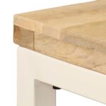 Table à manger 115x55x76 cm Bois de manguier massif et acier – Image 6