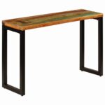 Table console 120x35x76 cm Bois de récupération solide et acier – Image 10