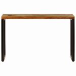 Table console 120x35x76 cm Bois de récupération solide et acier – Image 2
