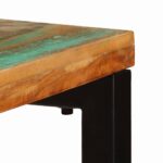 Table console 120x35x76 cm Bois de récupération solide et acier – Image 4