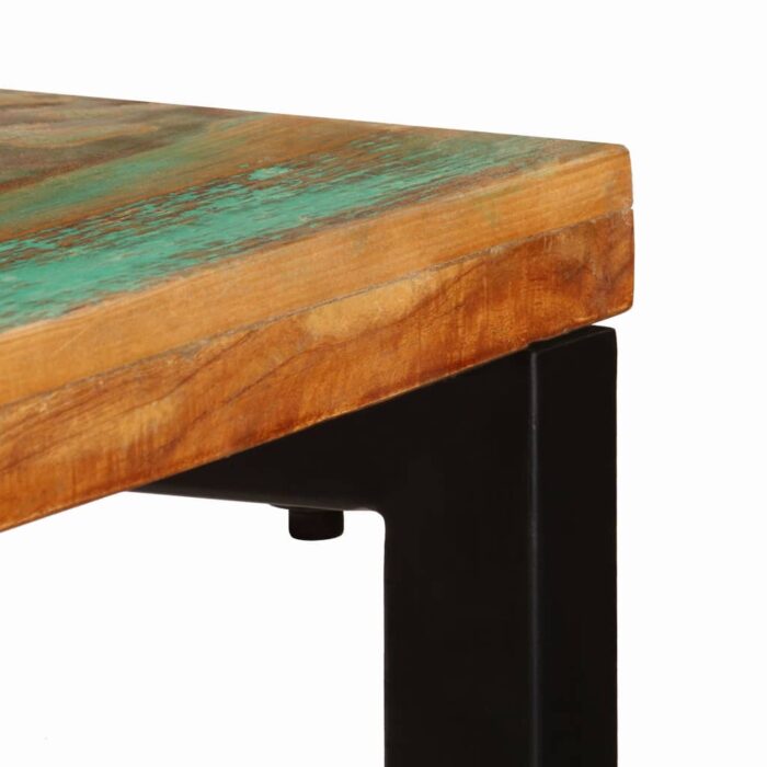 Table console 120x35x76 cm Bois de récupération solide et acier – Image 4